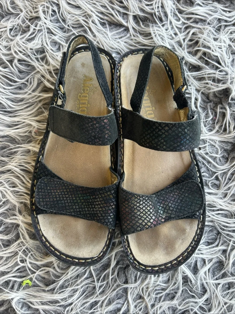 Alegria Leather Sandals with Adj. Straps Verona GEMBOREE 38 US 8 8.5.  Light wea